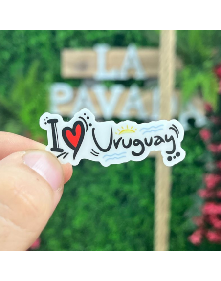 Pegatina I LOVE URUGUAY 5x5