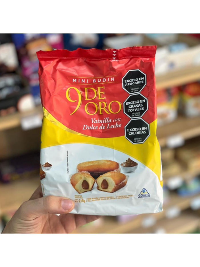 9 de oro MINIBUDIN VAINILLA/DDL 215g.