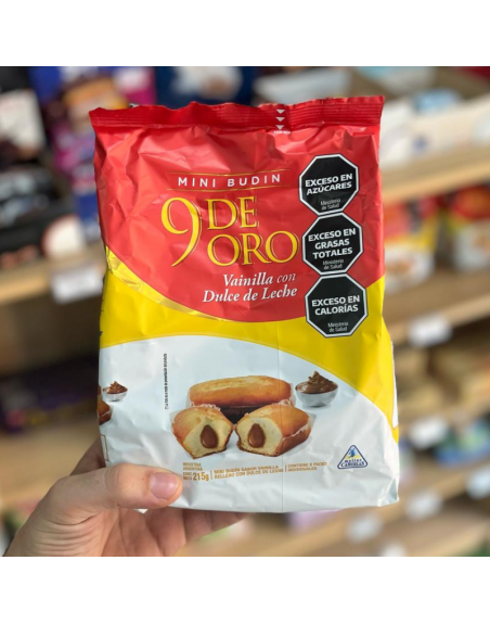 9 de oro MINIBUDIN VAINILLA/DDL 215g.