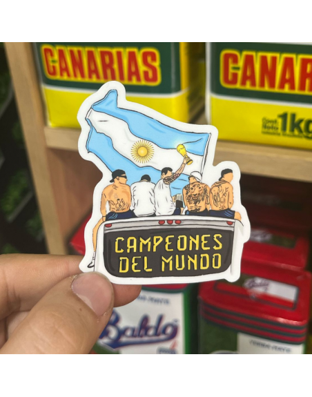 Pegatina CAMPEON DEL MUNDO ARG 5x5