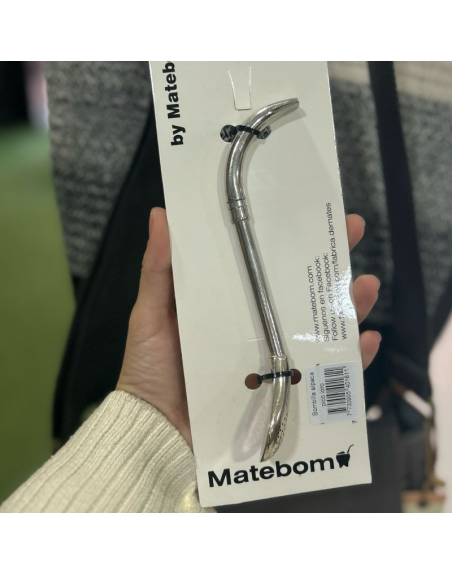 Bombilla ALPACA pico de loro - Plateado