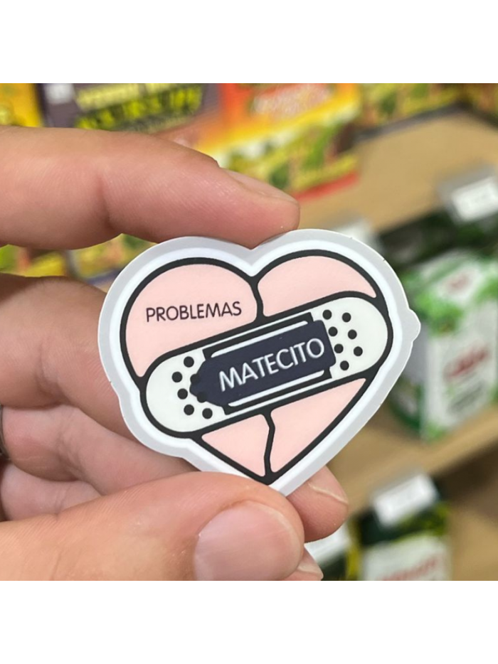 Pegatina PROBLEMAS, MATECITO 5x5