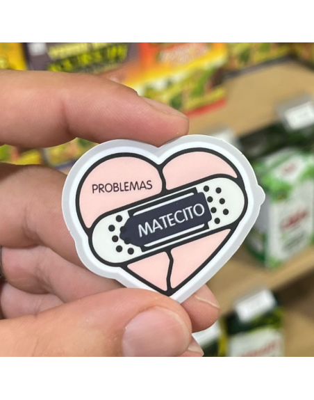 Pegatina PROBLEMAS, MATECITO 5x5