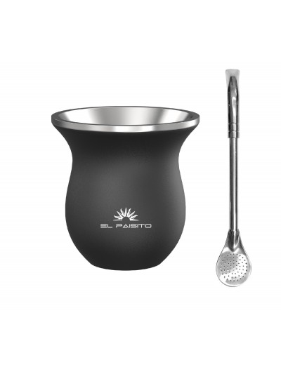 Pack Mate porongo 230ml c/bom. 18cm a.inox - NEGRO
