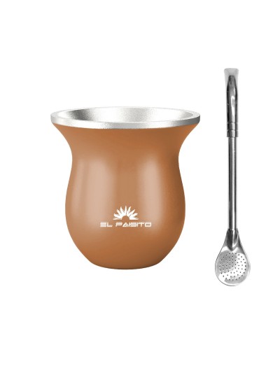 Pack Mate porongo 230ml c/bom. 18cm a.inox - BRONC