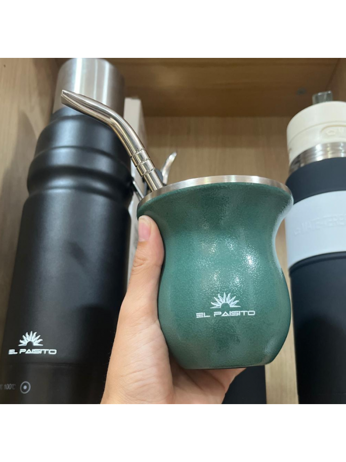 Pack Mate porongo 230ml c/bom. 18cm a.inox - VERDE