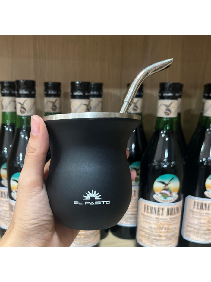 Pack Mate porongo 230ml c/bom. 18cm a.inox - NEGRO