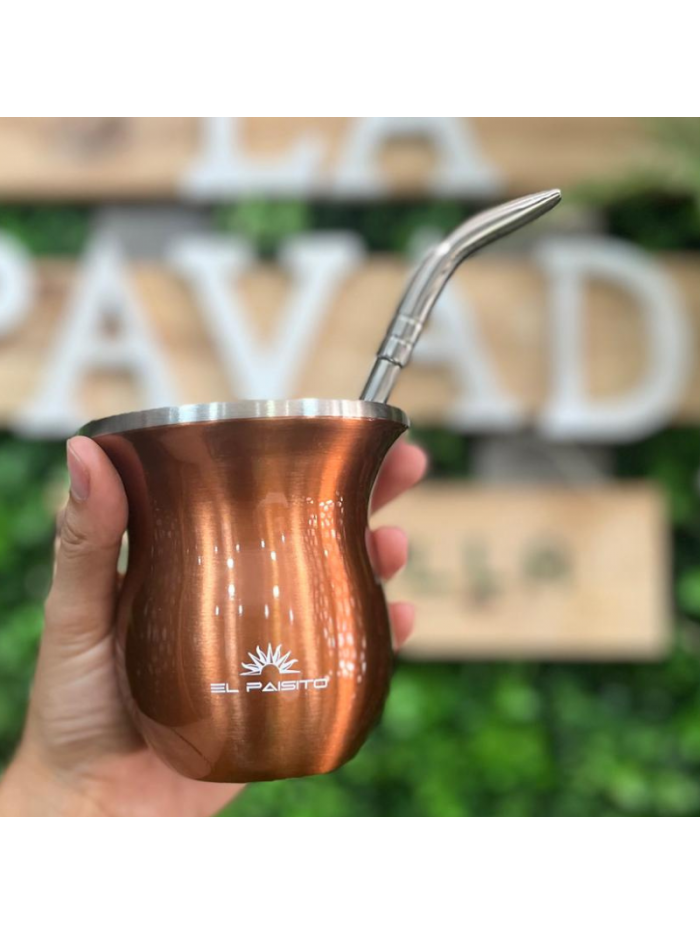 Pack Mate porongo 230ml c/bom. 18cm a.inox - BRONC