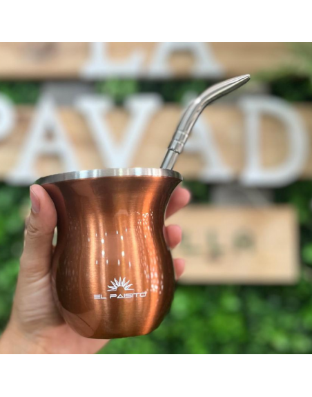 Pack Mate porongo 230ml c/bom. 18cm a.inox - BRONC