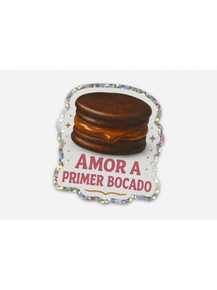 Pegatina AMOR A PRIMER BOCADO 5x5