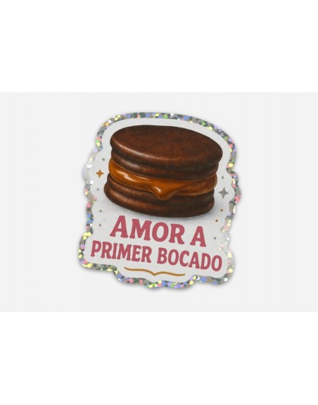 Pegatina AMOR A PRIMER BOCADO 5x5