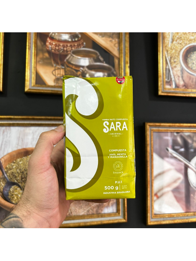 Yerba Mate Sara ANIS, MENTA Y MANZANILLA 500G.