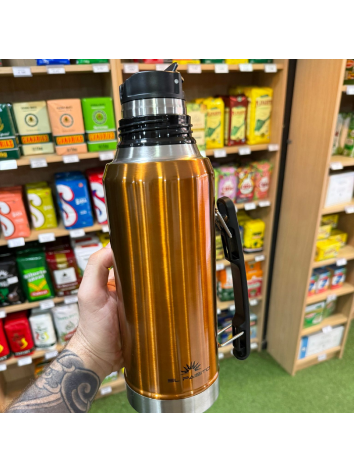 Termo acero inox. EL PAISITO 1.2L - BRONCE