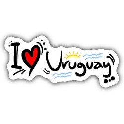Pegatina I LOVE URUGUAY 5x5