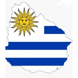 Pegatina MAPA URUGUAY 5x5