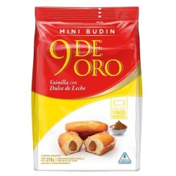 9 de oro MINIBUDIN VAINILLA/DDL 215g.