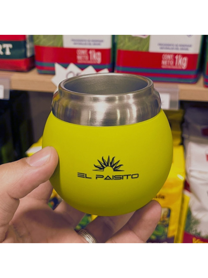 Mate BOLA EL PAISITO a.inox. y goma PISTACHO 150ml