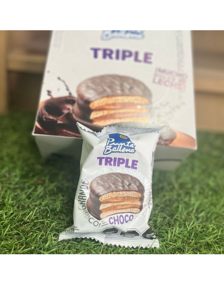 Alfajor PUNTA BALLENA TRIPLE CHOCOLATE 65g x 12u