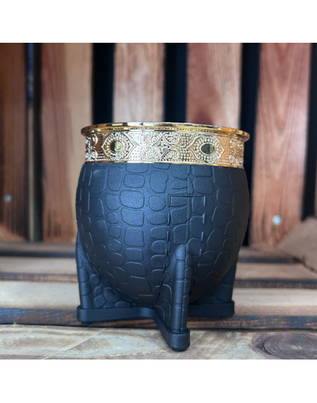 Mate imperial camionero acero inox 200ml - NEGRO