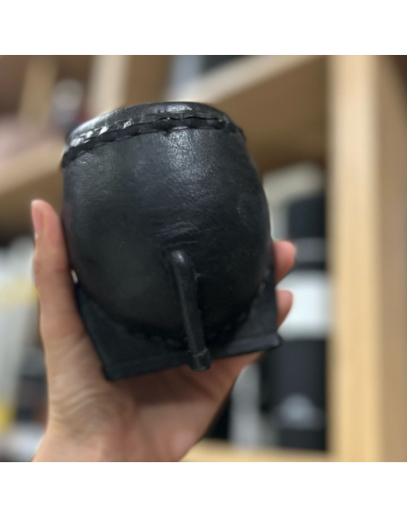 Mate forrado de cuero S/V - NEGRO