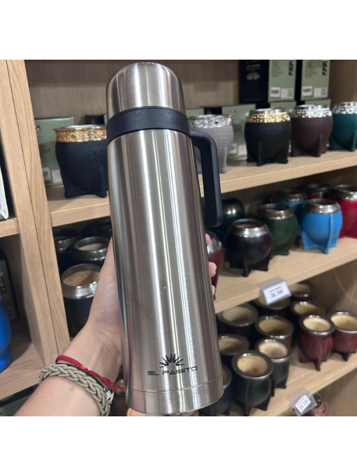 Termo acero inox. EL PAISITO 1L - PLATA