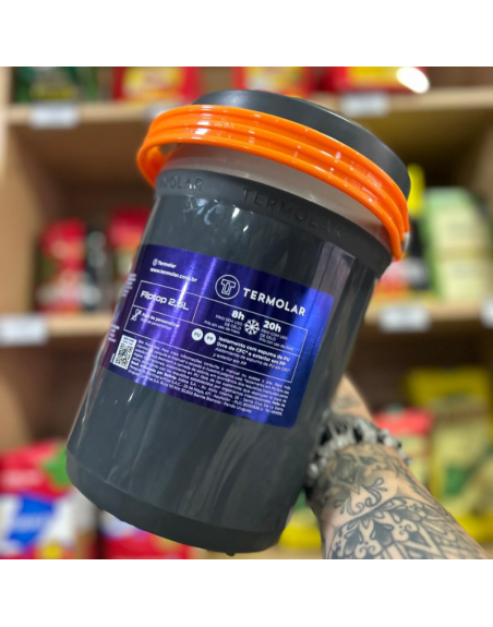 Termo TERMOLAR - Fliptop 2,5L - Gris y naranja