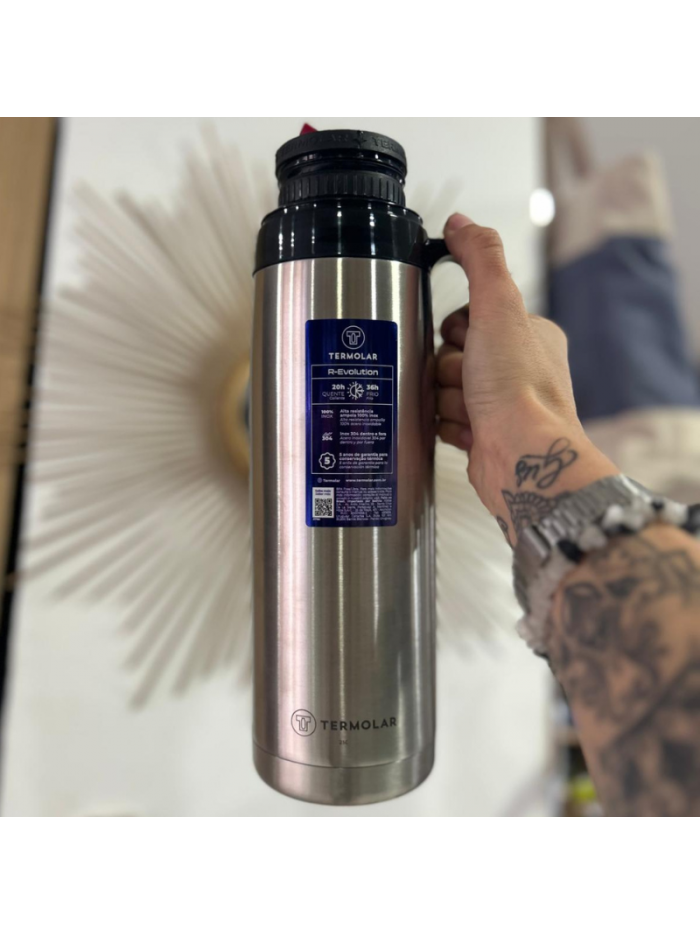 Termo acero inox. TERMOLAR R-EVOLUTION 1L - Plata