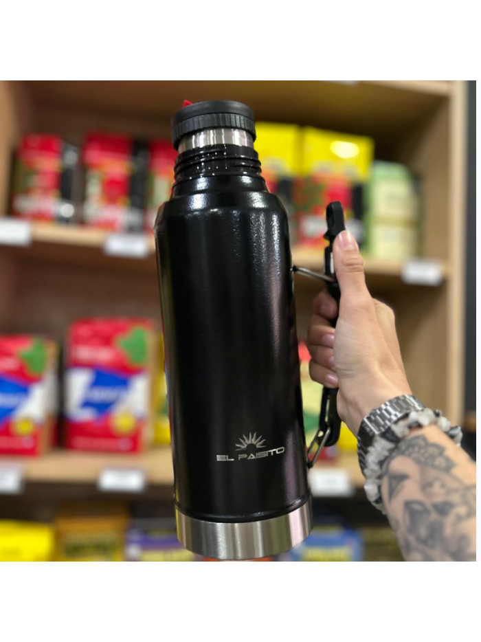Termo acero inox. EL PAISITO 1.2L - NEGRO