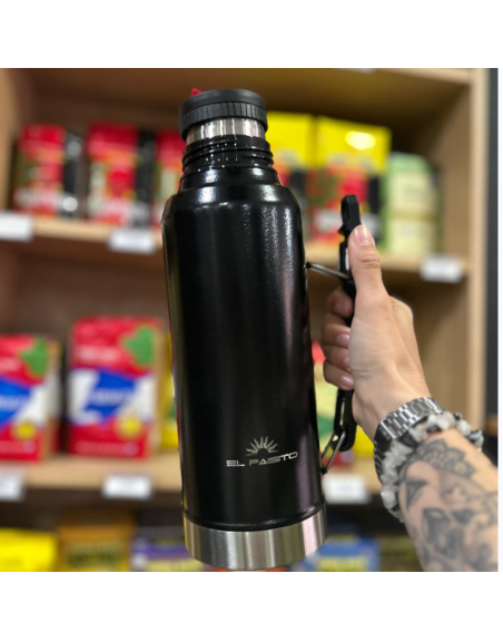 Termo acero inox. EL PAISITO 1.2L - NEGRO