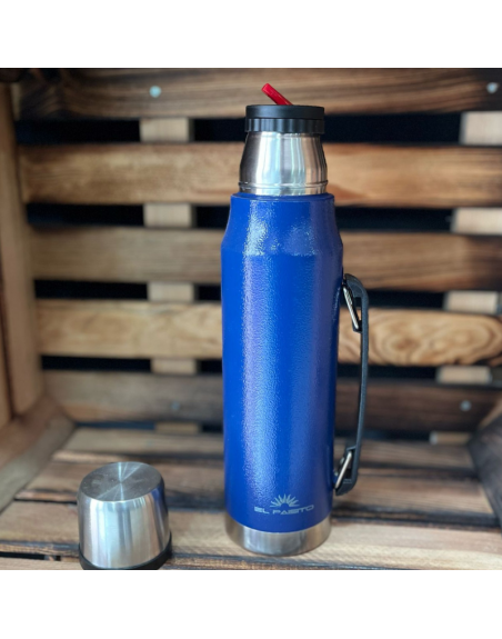 Termo acero inox. mod.ST. EL PAISITO 1L - AZUL