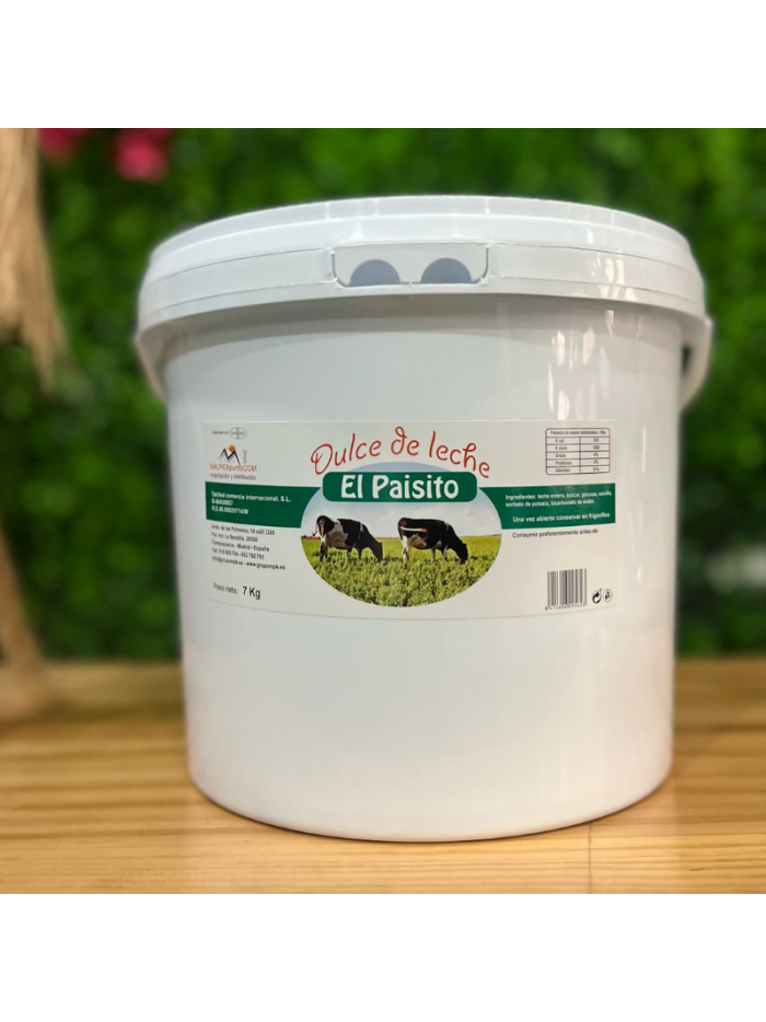 Dulce de Leche El Paisito FAMILIAR x 7 kg.
