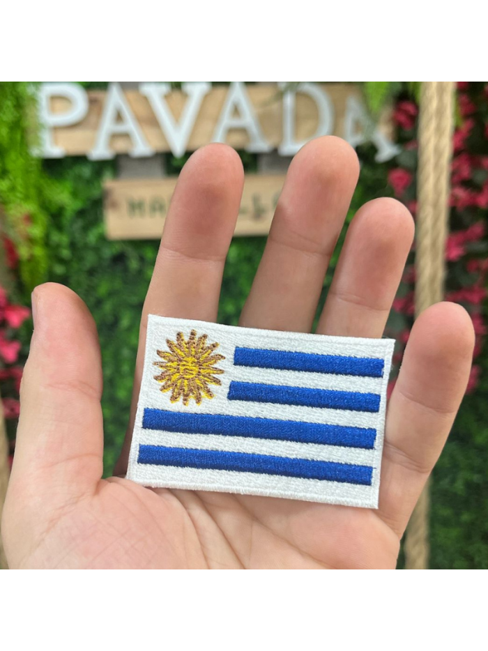 PARCHE termoadhesivos 7cm - BANDERA URUGUAY