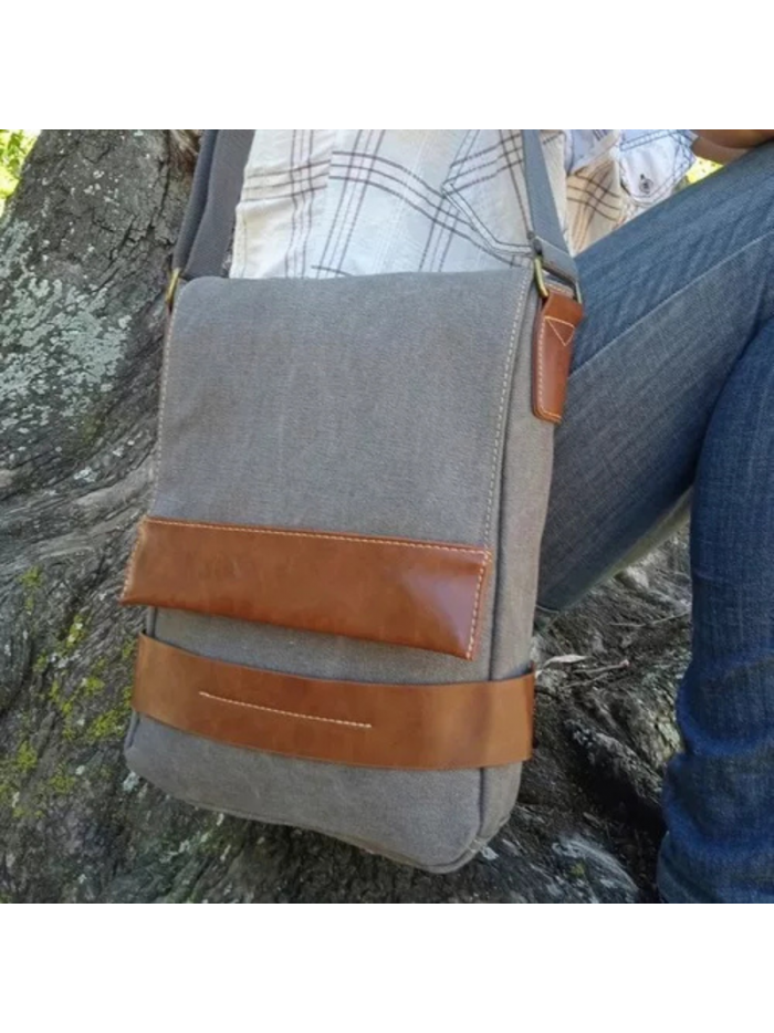 Matera morral c/tapa Lincoln's - Gris c/ Habana