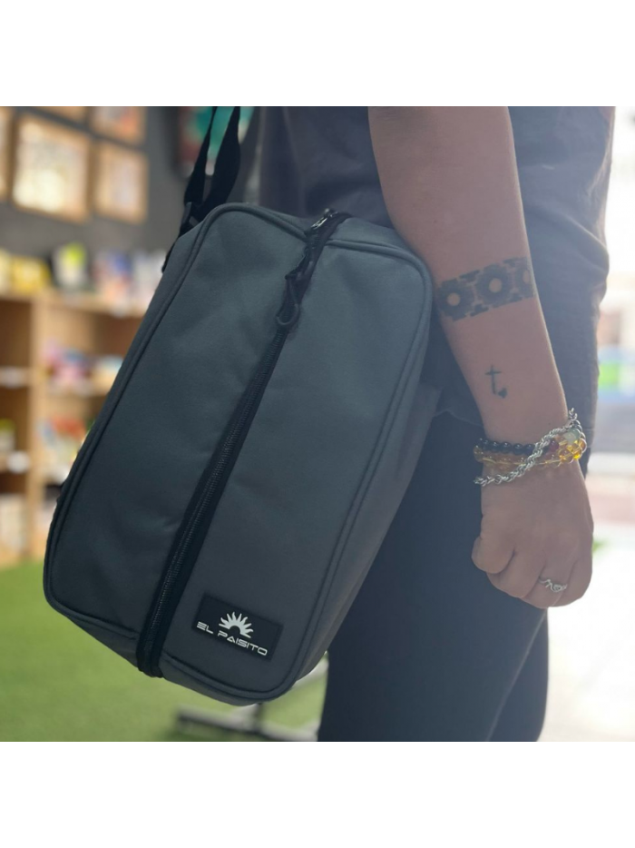 Matera EL PAISITO c/cremallera y correa - GRIS OS.