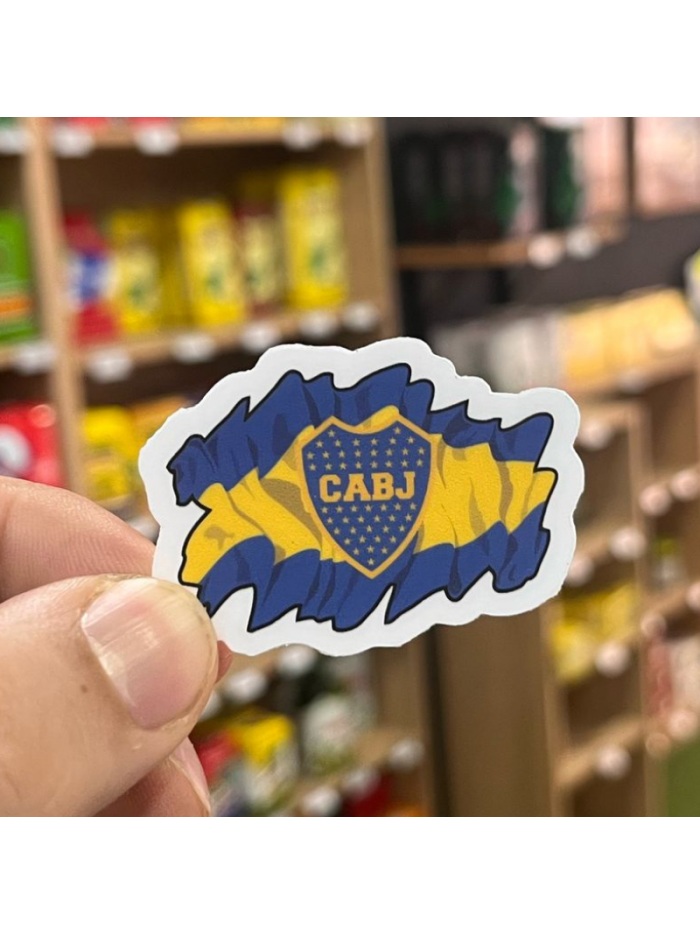 Pegatina BOCA ESCUDO BANDERA L 5x5