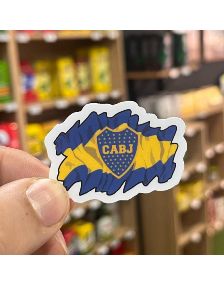 Pegatina BOCA ESCUDO BANDERA L 5x5