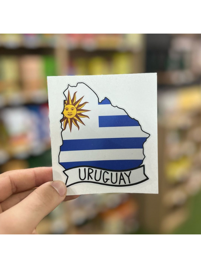 Pegatina MAPA UY C/ URUGUAY 10x9 grande exterior